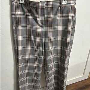 J. Crew Women’s Gray and Brown Plaid Dress Pants NWOT